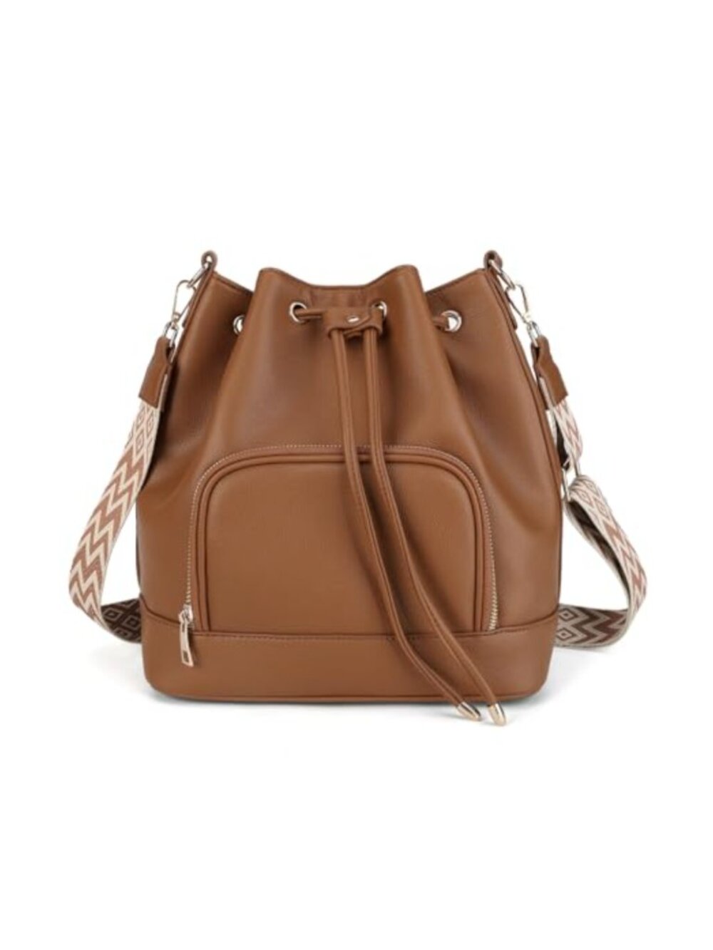 Faux Leather Crossbody Bucket Bag Purse Women